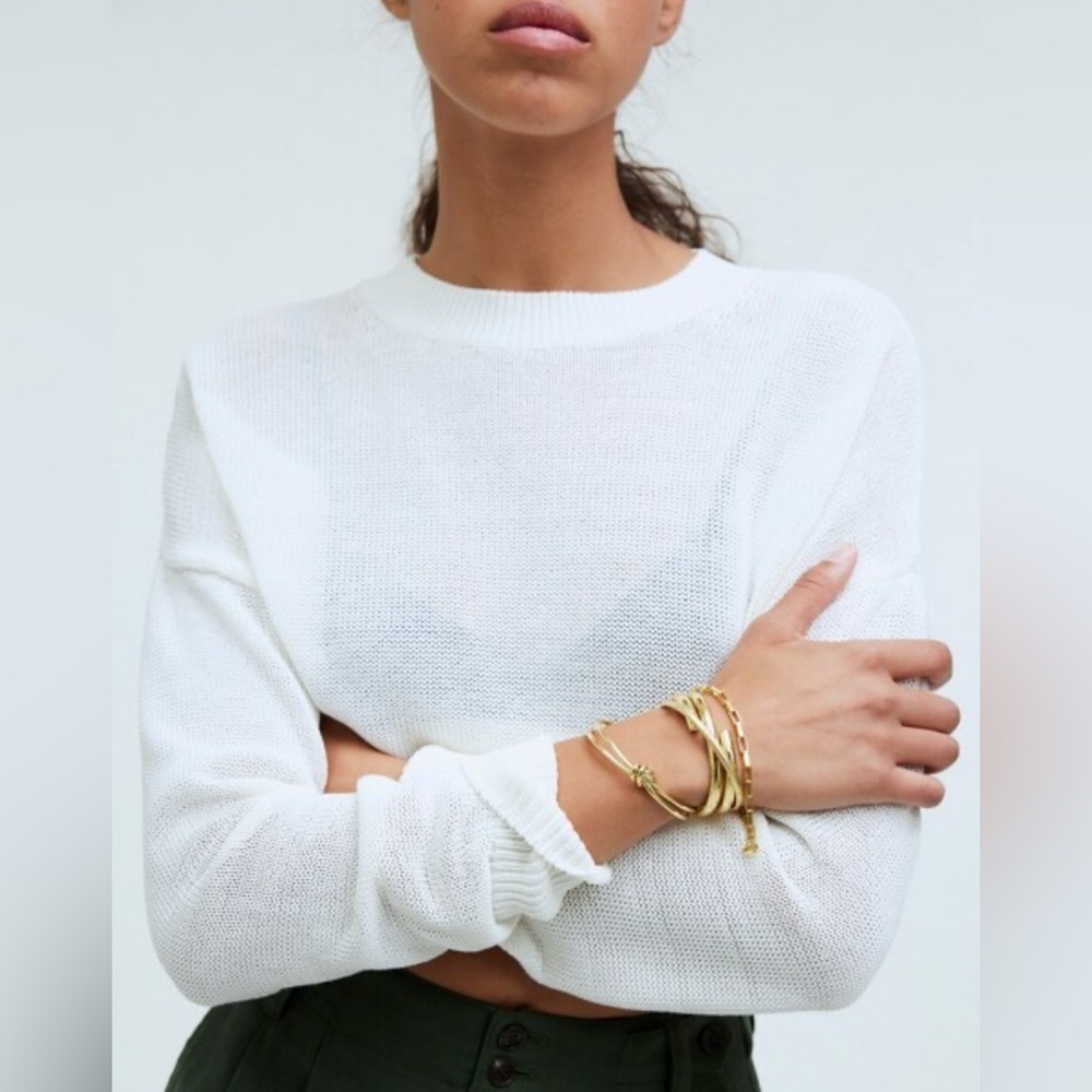 NWOT Madewell Loose-Knit Crewneck Sweater, Size L